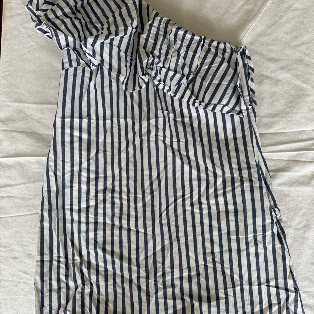 Striped Blue and White Dress